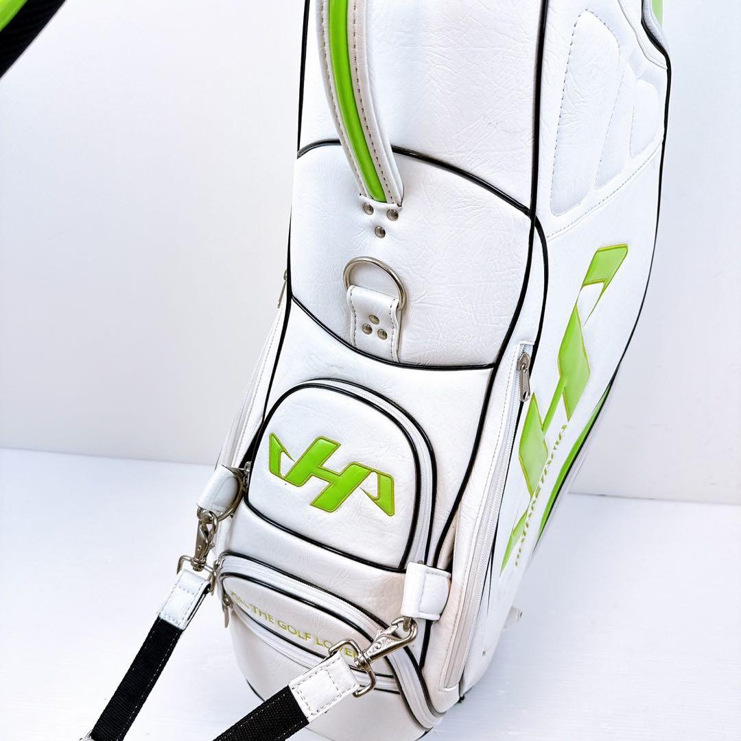 ハタケヤマ（HATAKEYAMA）　キャディバッグ　白（ホワイト）カート式