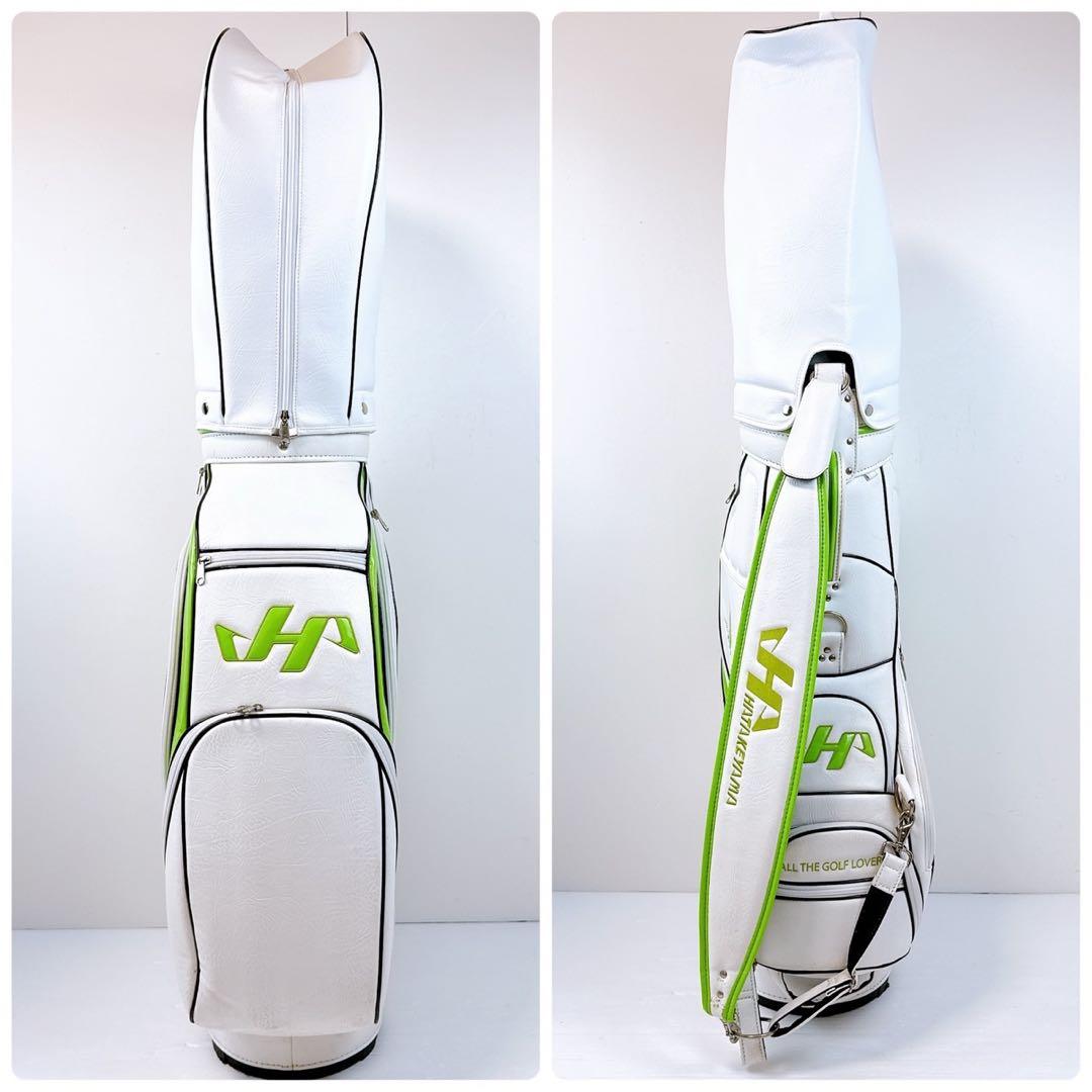 ハタケヤマ（HATAKEYAMA）　キャディバッグ　白（ホワイト）カート式