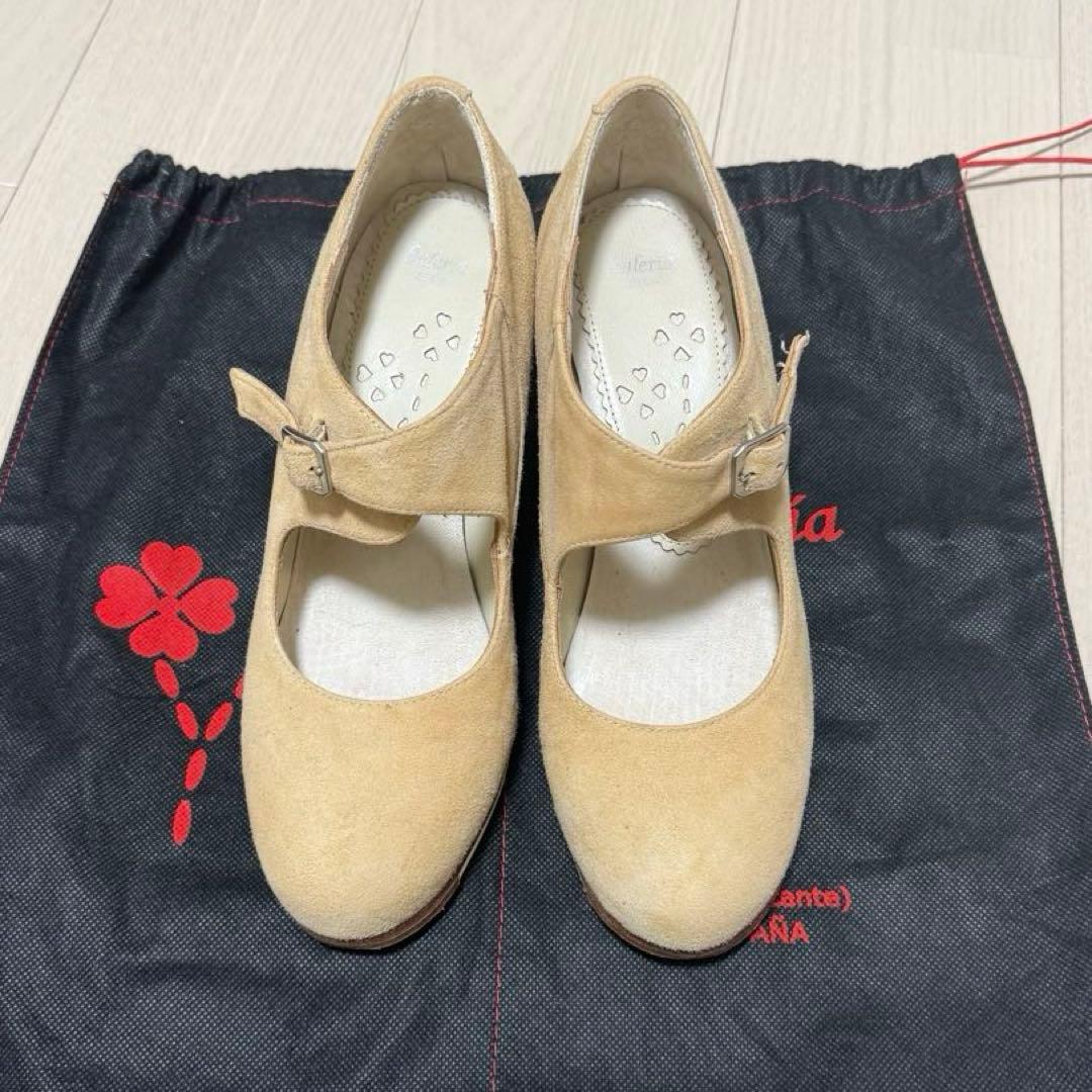 【週末セール】【美品】フラメンコシューズ38 ½ 24.5cmブレリア・サバテス
