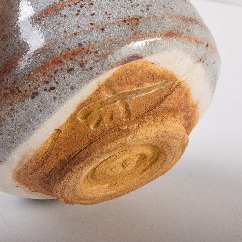 茶道具　人間国宝　荒川豊蔵作　志野茶碗　共箱　M　R8052