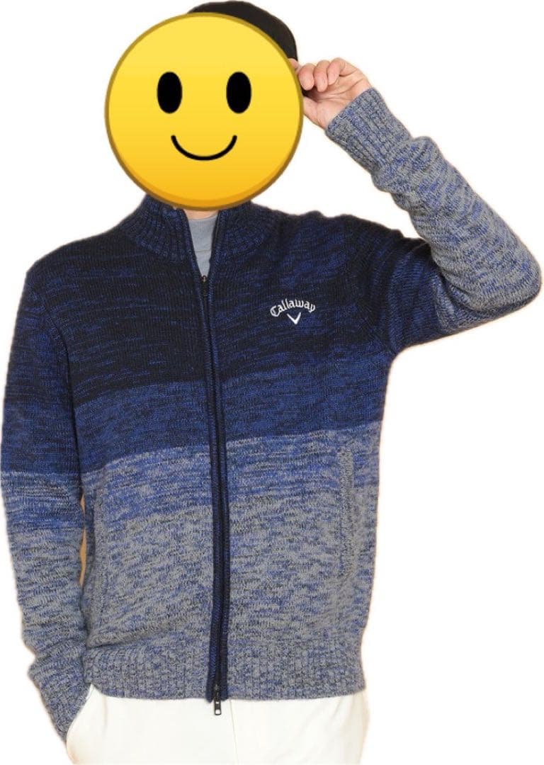 【ペコ】Callaway メランジグラデーションフルジップニット