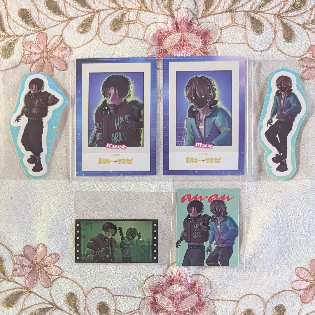 ミルキーサブウェイ カート＆マックス アクブロ 缶バッジ アクキー フォトカード