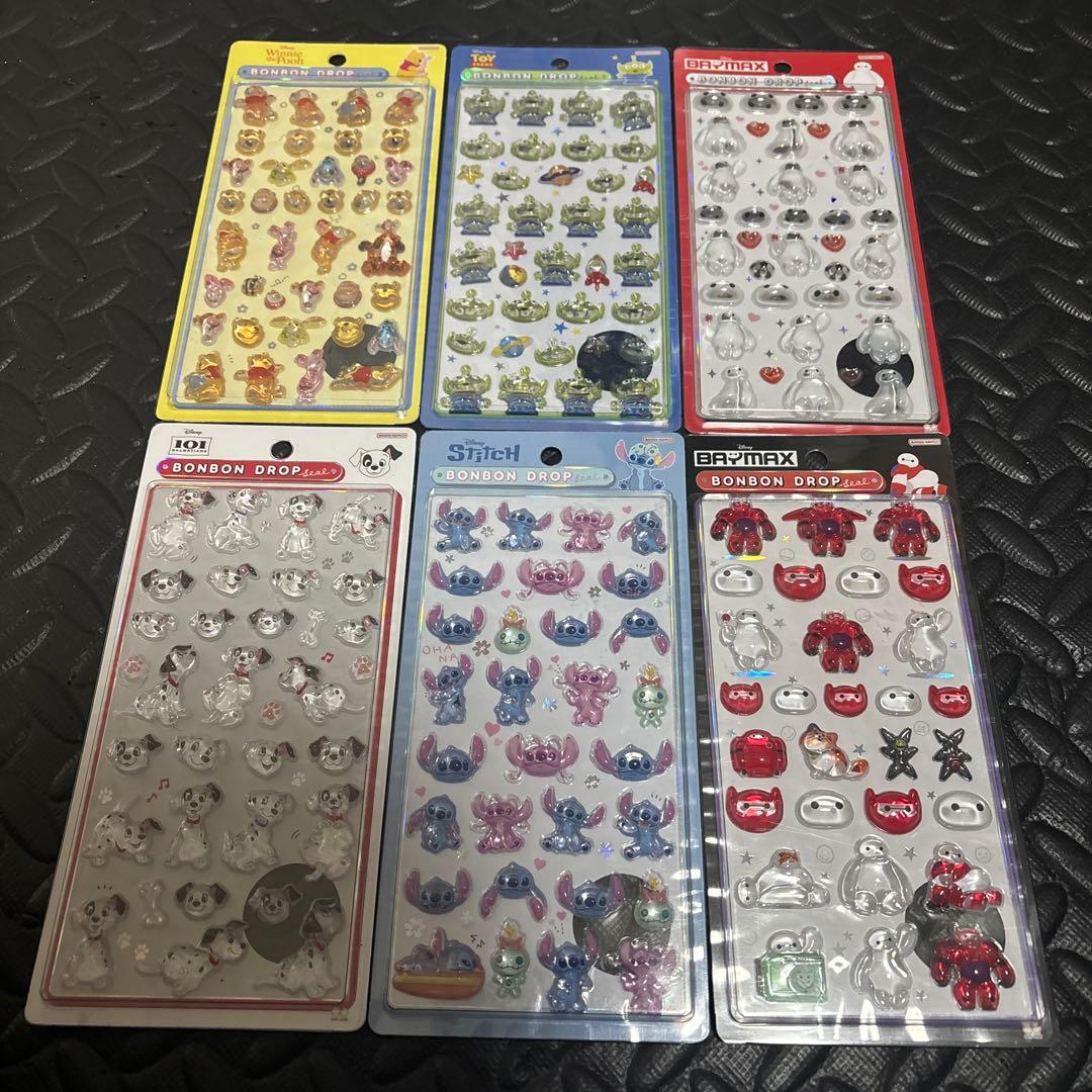 【正規品】ディズニーボンボンシール6枚セット