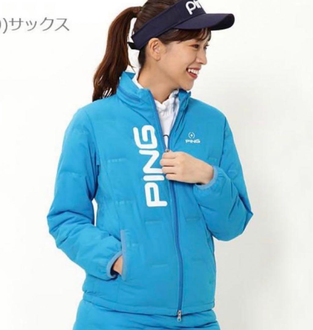 新品タグ付き/ピン ゴルフウェア接結中綿ブルゾン/ジャケット 縦横ストレッチ素材