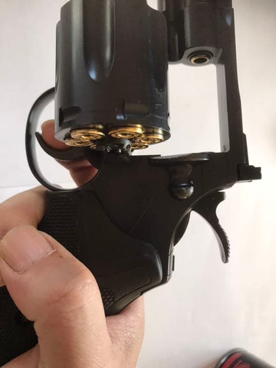 値下げ　絶版　マルイ　ガスリボルバー パイソン357 6inch スコープ付