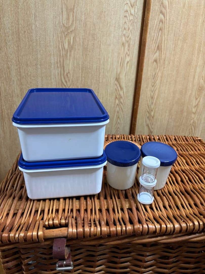 英国製ピクニックバスケット ヴィンテージ 6人分　希少　レア　アンティーク