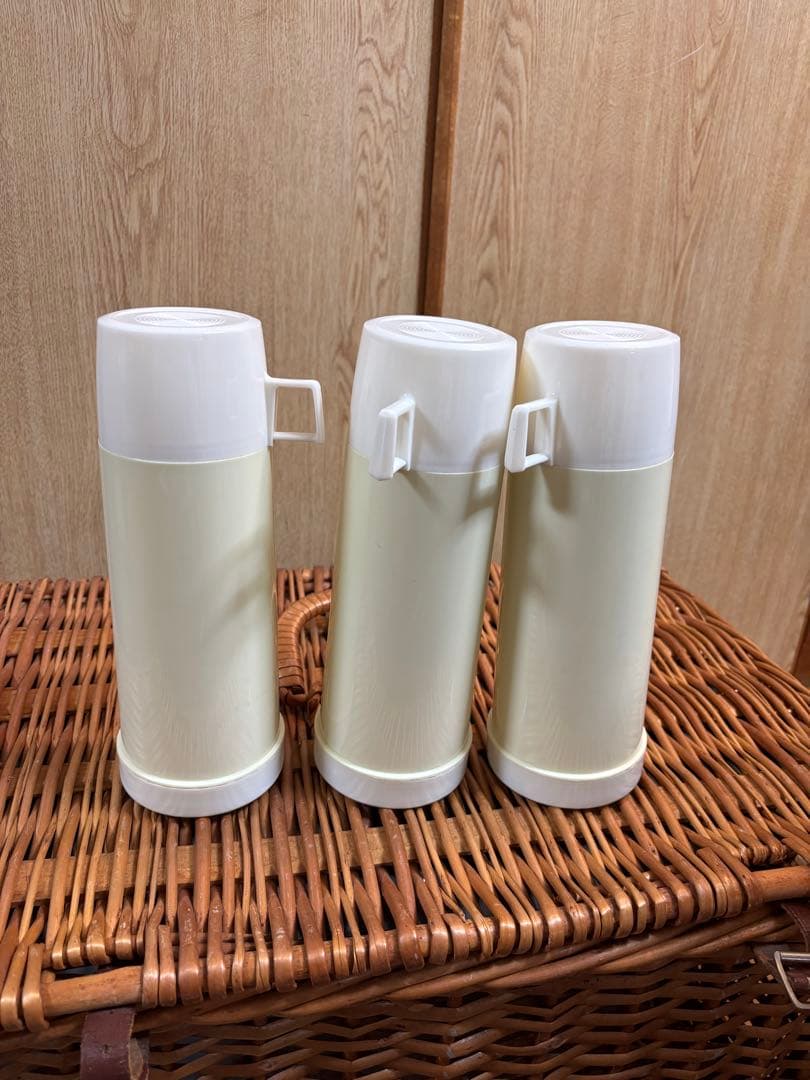 英国製ピクニックバスケット ヴィンテージ 6人分　希少　レア　アンティーク