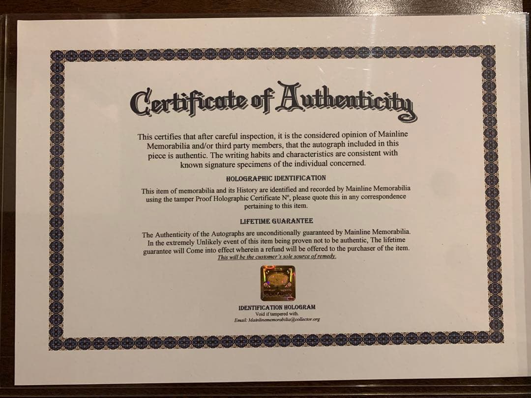 ★伝説メンバー★[鑑定書付] バルサ×レアル　メッシ　クリロナ　サイン入り額縁