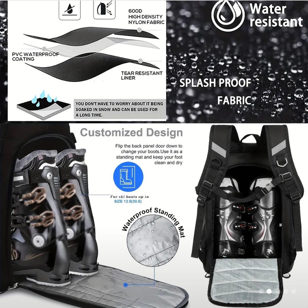 【新品】 スキー スノーボード用品リュック バッグ 黒