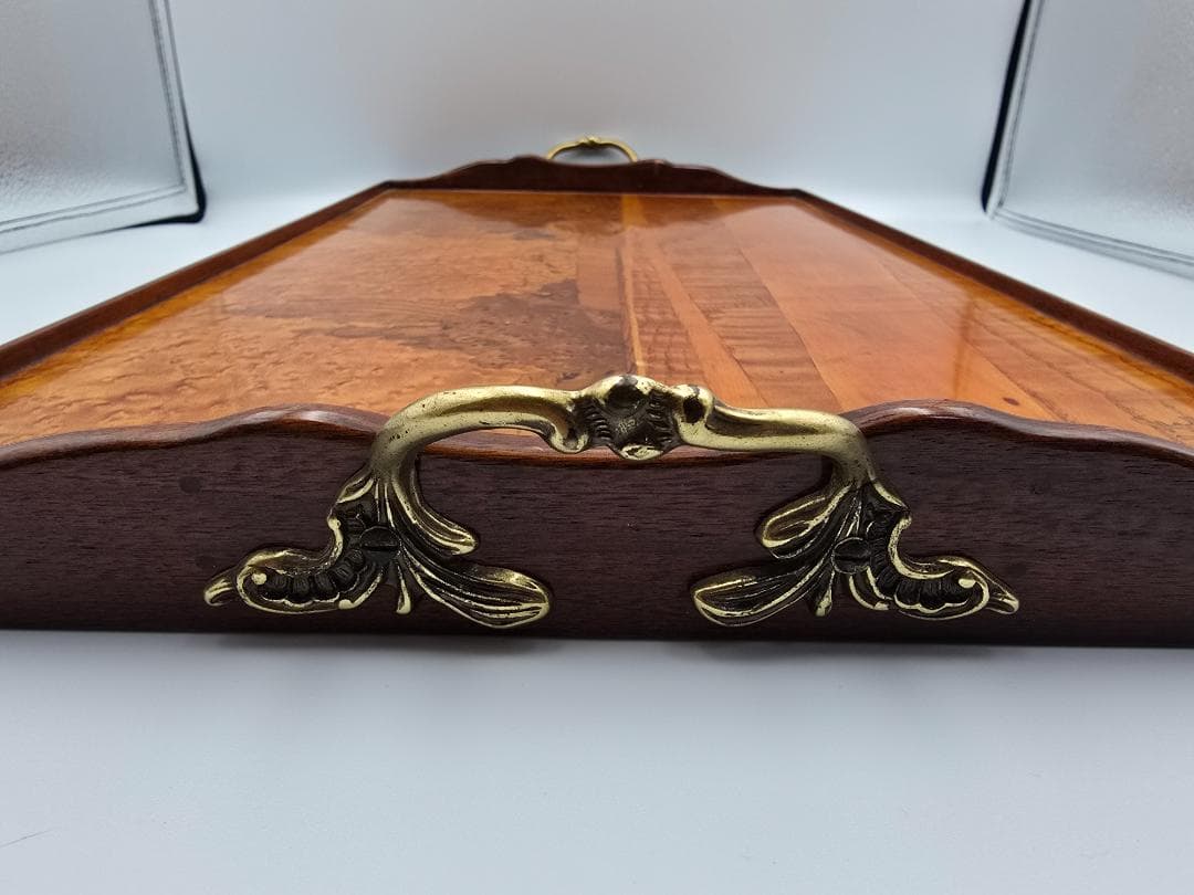 エミール・ガレ / 風景文マルケトリトレイ/