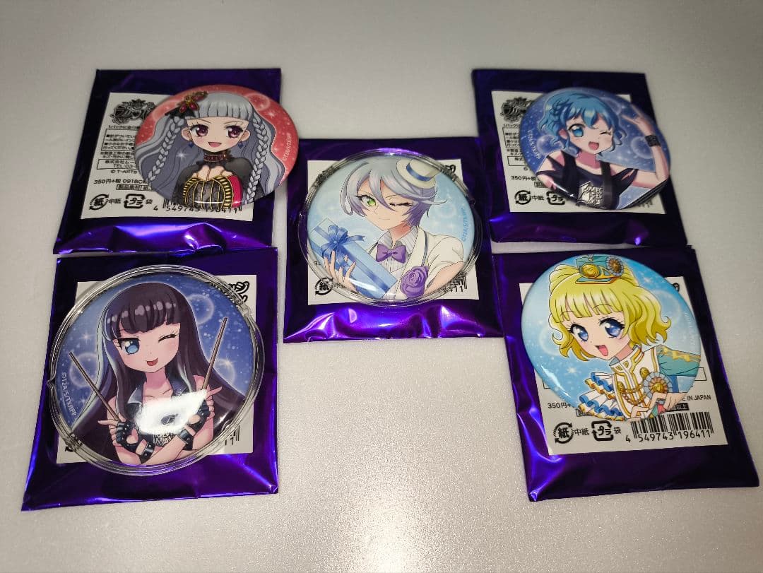 プリパラ　キャラ缶バッジ vol.3 セット5枚 みれぃ　あろま　ひびき　他
