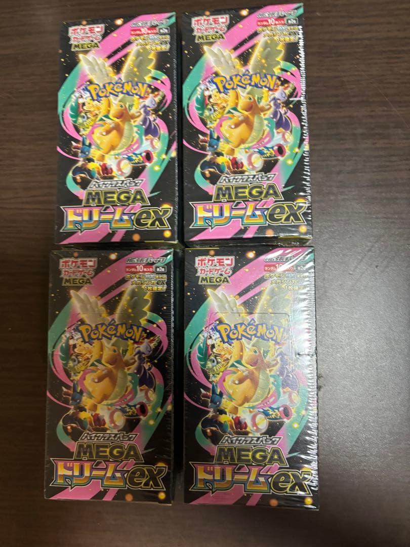 シュリンク付き　ポケモンカード　MEGAドリームex 4BOX