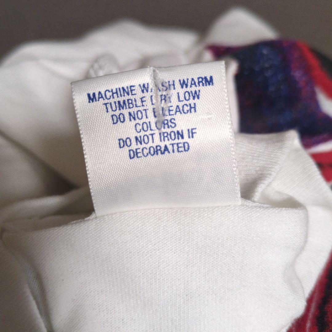 ヴィンテージ oasis オアシス ユニオンジャックロゴTシャツ ホワイト XL