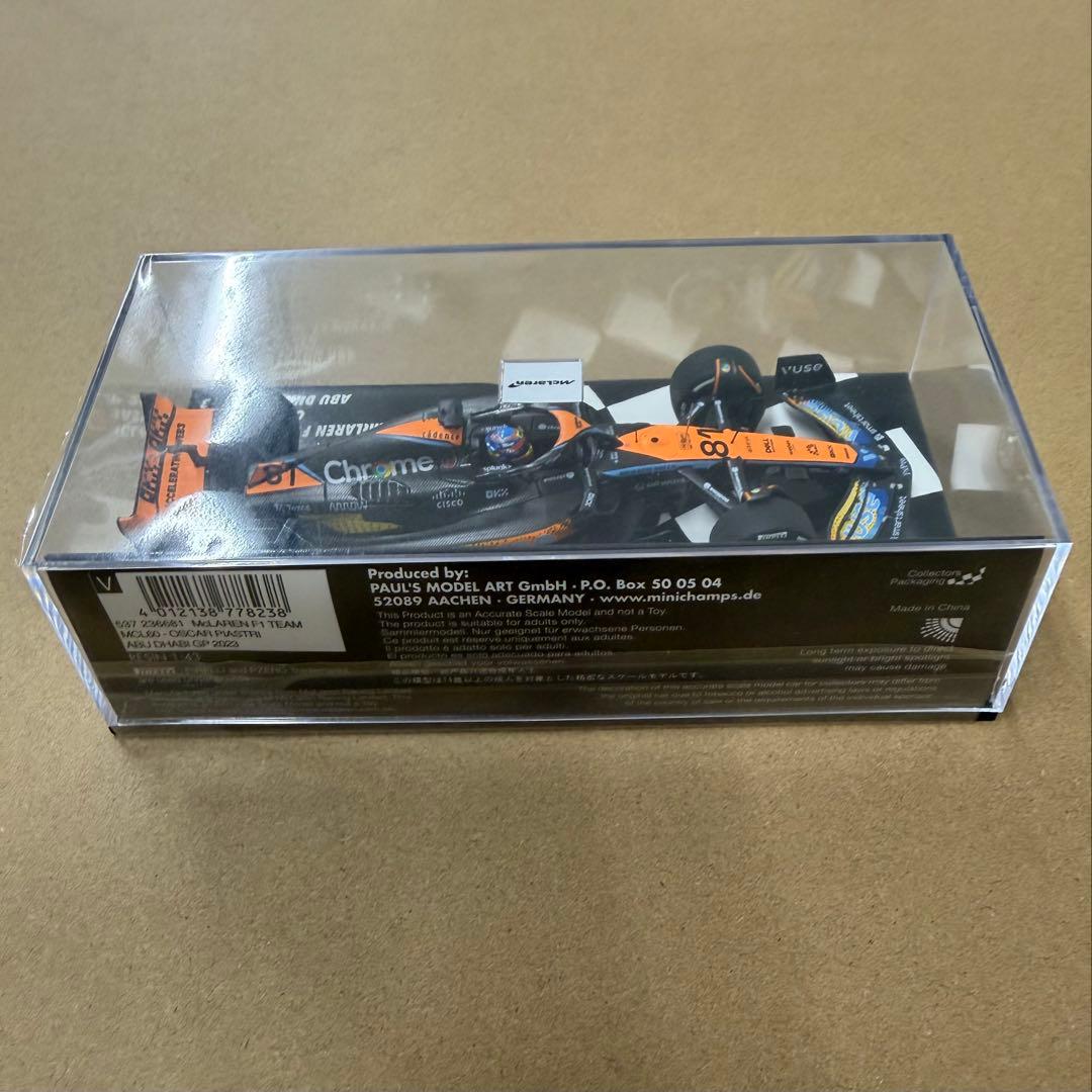 ミニチャンプス 1/43 マクラーレンMCL60 ピアストリ 2023アブダビ