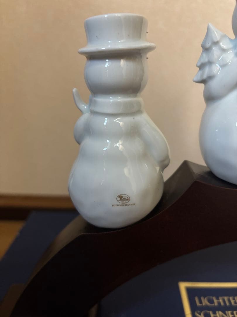 フッチェンロイター　キャンドルスタンド 陶器製　台は木製