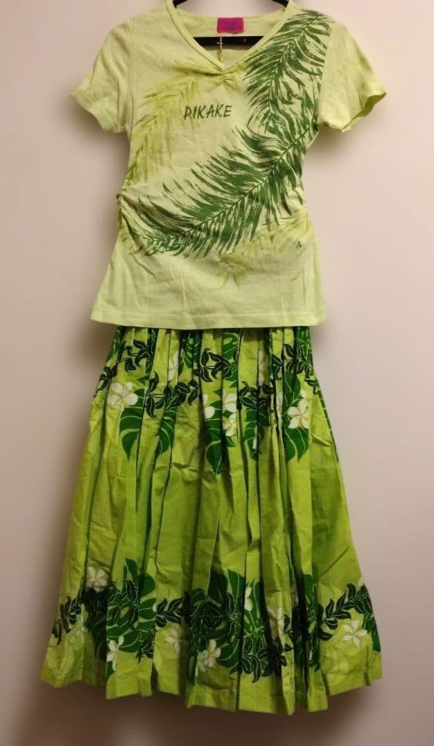 【フラダンスパウスカート&PIKAKE ティシャツセット】袋付き