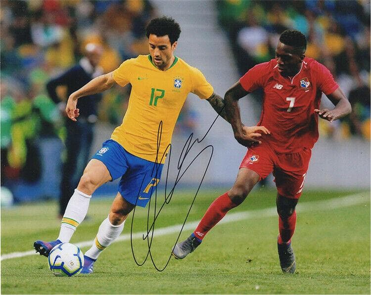 直筆サイン入り写真 フェリペ・アンデルソン サッカーブラジル SA鑑定済