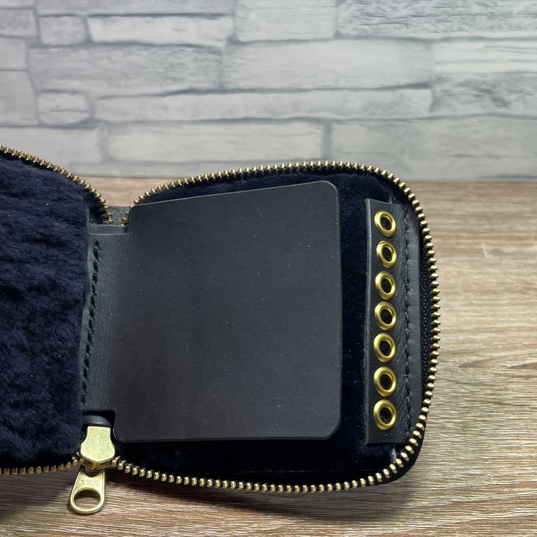 ミドルルアーワレット　本革レザー　手染めアンティークレッド　ハンドメイド　渓流