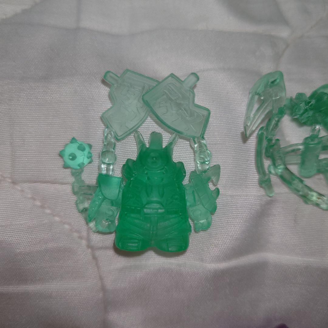 レアカラー　ガン消し　クリアグリーン　クリアパープル　武者シリーズ