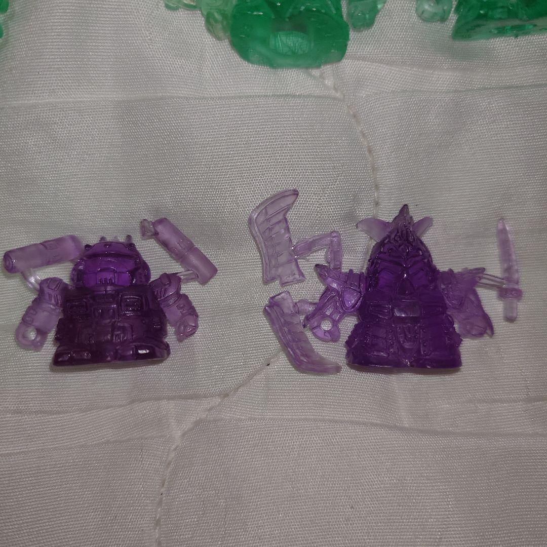 レアカラー　ガン消し　クリアグリーン　クリアパープル　武者シリーズ