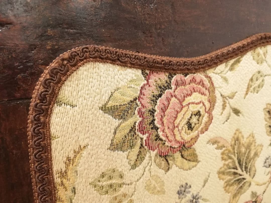 アンティーク ゴブラン織 ウイングバックアームチェア フランス 生地張り替え済