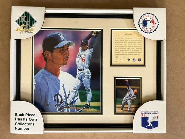 ロサンゼルス　ドジャース・野茂英雄・パネル・額装