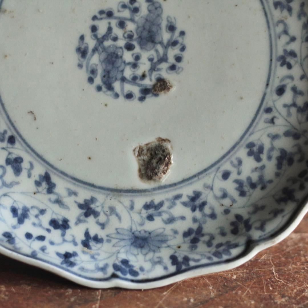 古伊万里 元禄伊万里 藍柿右衛門 中皿 No.5 古美術 古道具 アンティーク