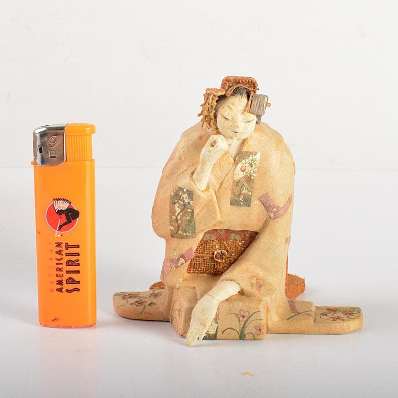 日本人形　木目込み人形　舞妓人形　在銘　時代箱付　C　6197