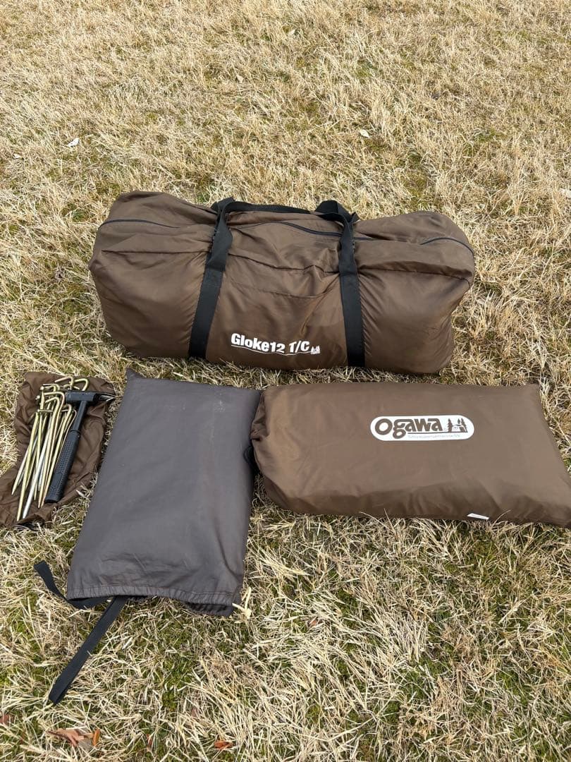 小川グロッケ12TC➕ハーフインナーテント、☆クリーニング、超撥水加工済