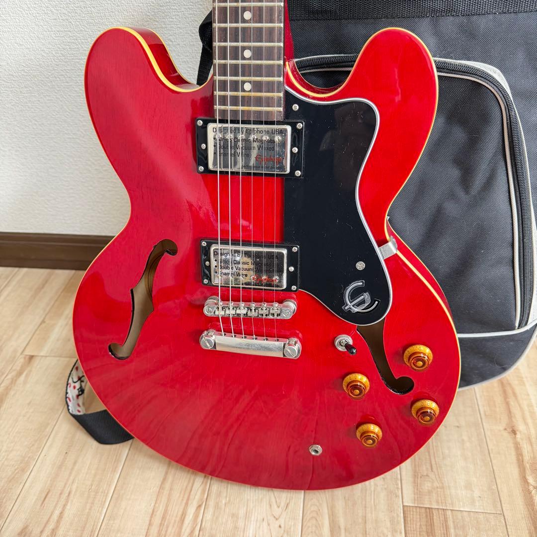 【美品】エレキギターエピフォン　Dot CH ソフトケース付