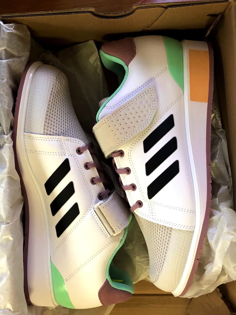 新品2025年USA限定adidasパワーウェイトリフティングシューズ25.5