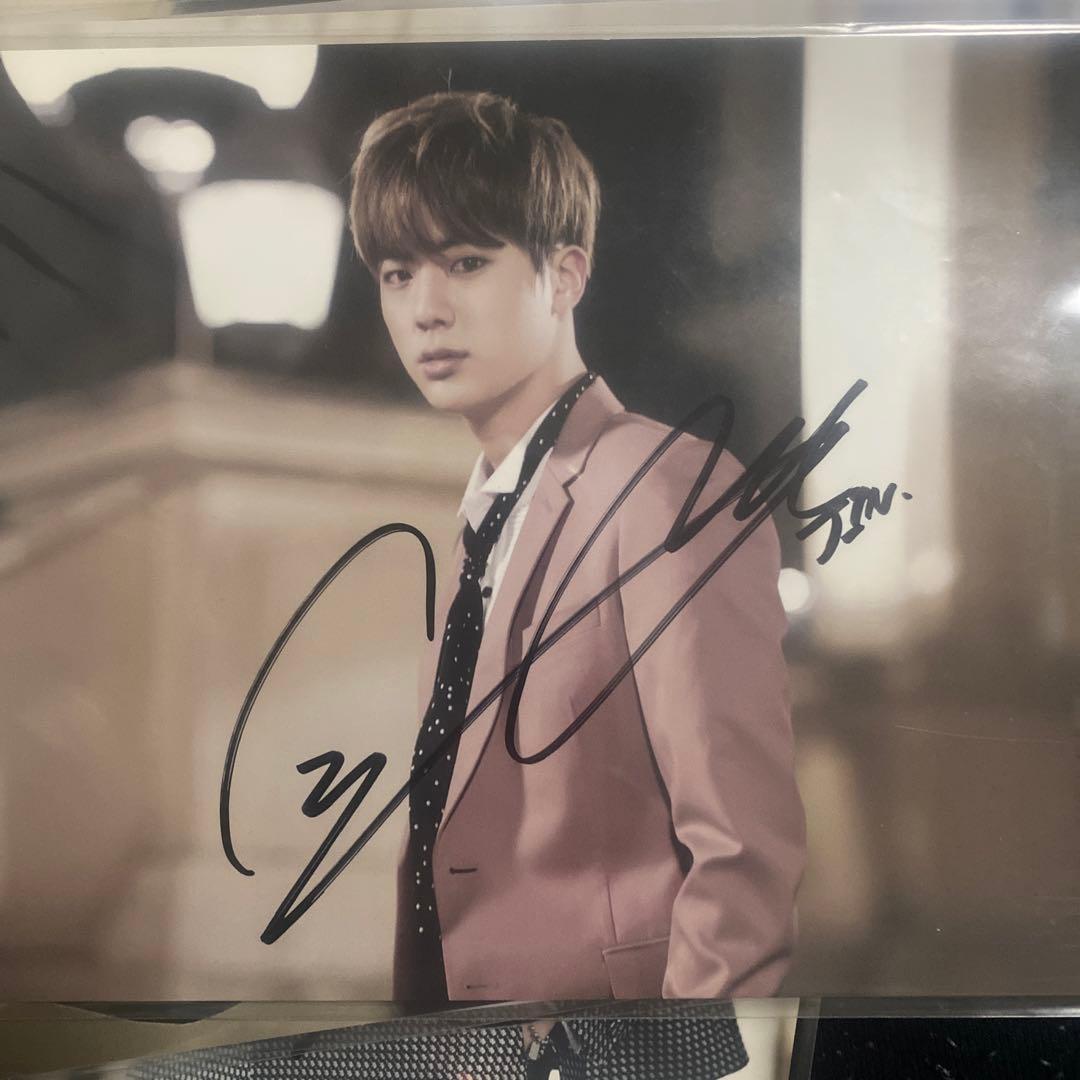 BTS JIN ジン　直筆サイン入り　ポストカード