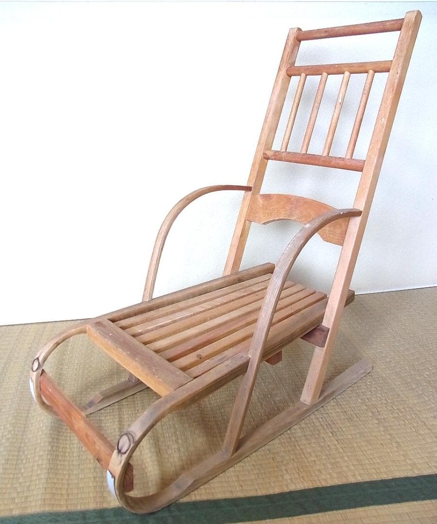 木製　そり　昭和　ディスプレイ　雪遊び