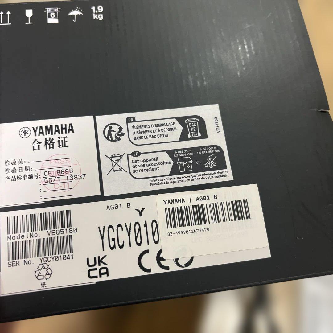 YAMAHA AG01 マイク ブラック 黒 ヤマハ