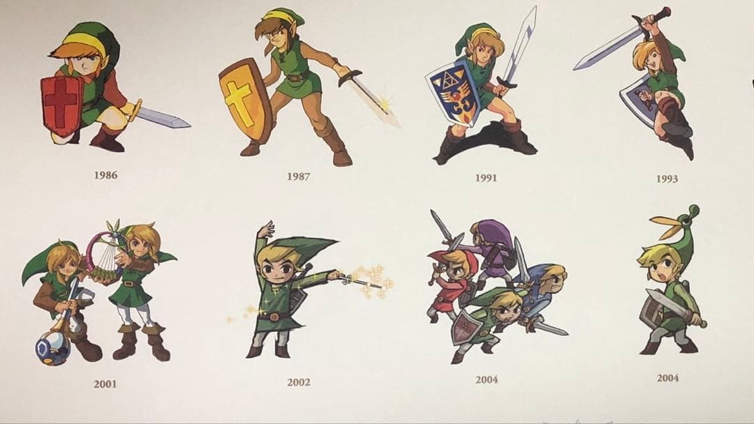 【非売品】任天堂 ゼルダの伝説 歴代リンク B2 スリム サイズ ポスター