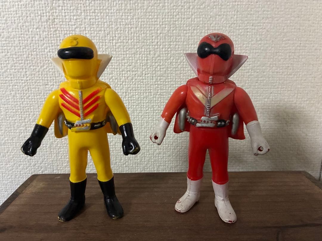 ゴレンジャー レトロ ソフビ2体セット(美品)ポピー