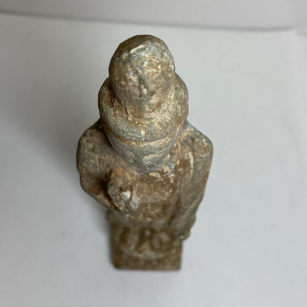 古代　唐物　石仏像　仕立箱付　高さ約31㎝　タエサ　東さ8-0107☆2F