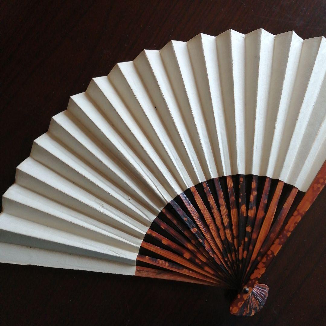 斉白石　海老画扇子