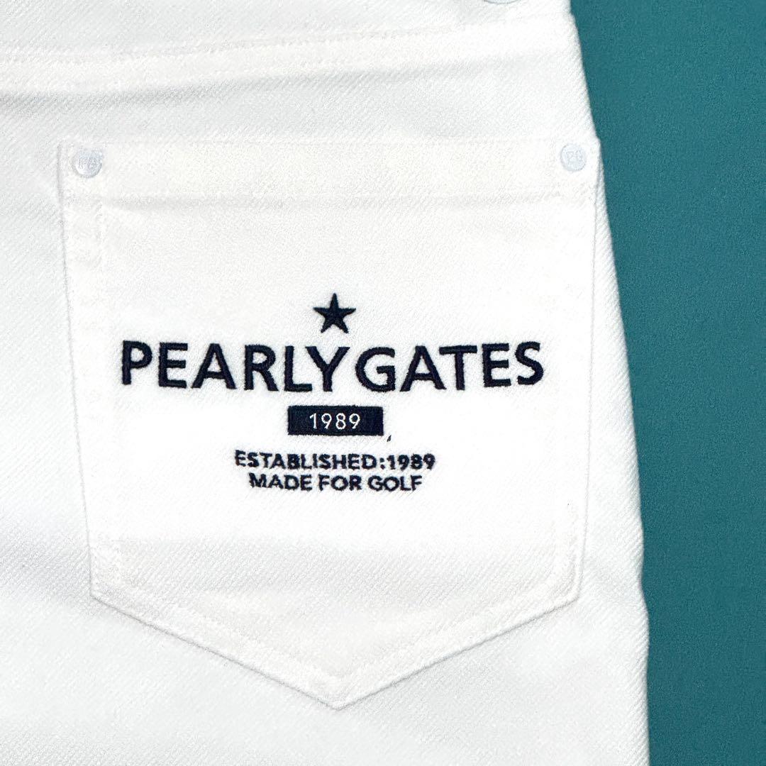 新品タグ付 パーリーゲイツ ゴルフスカート 白 刺繍ロゴ
