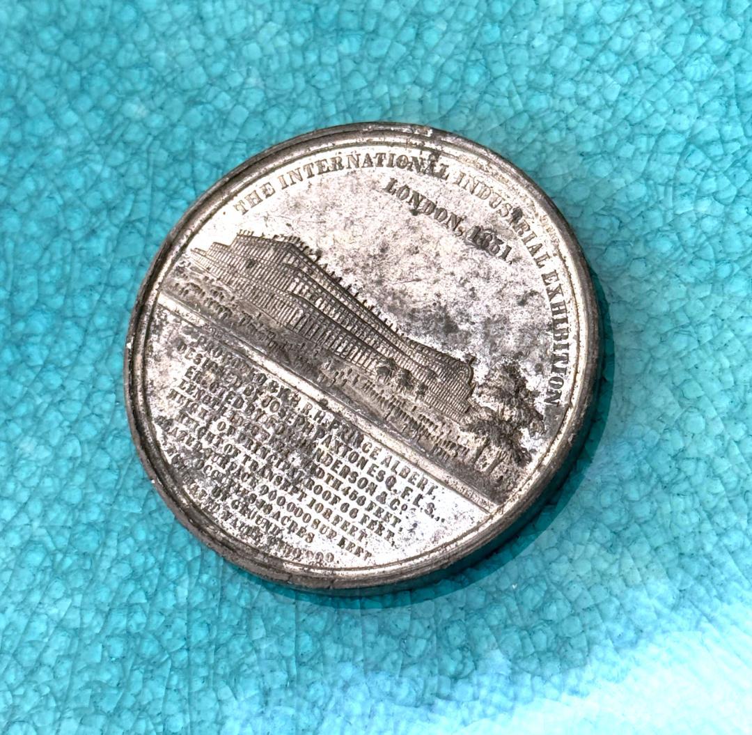 1851 イギリス ゴシック ヴィクトリア女王 ロンドン 大型 レア メダル