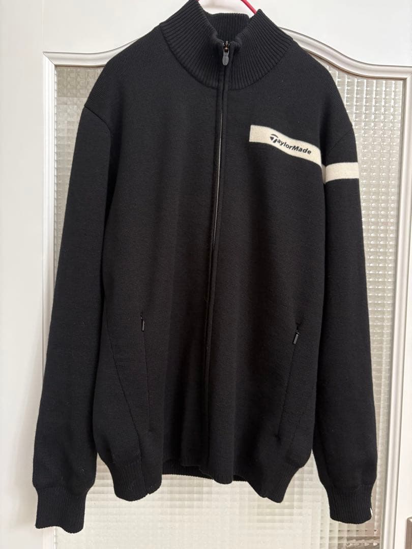 TaylorMade ブラック　ジップアップニットゴルフジャケット