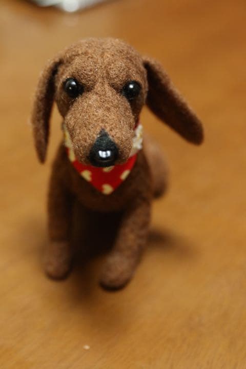 羊毛フェルト　ミニチュアダックス