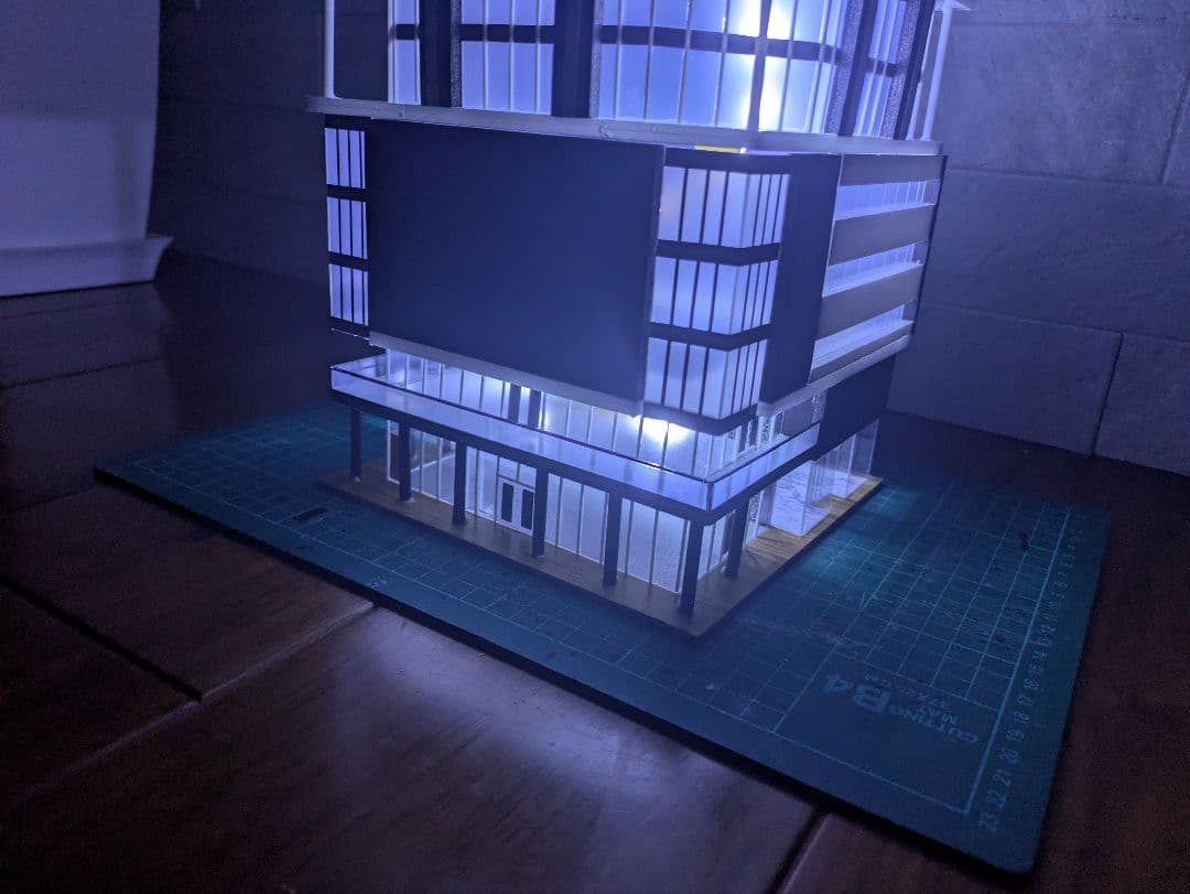 Nゲージ　自作ストラクチャー　高層マンション　タワマン　ジオラマ