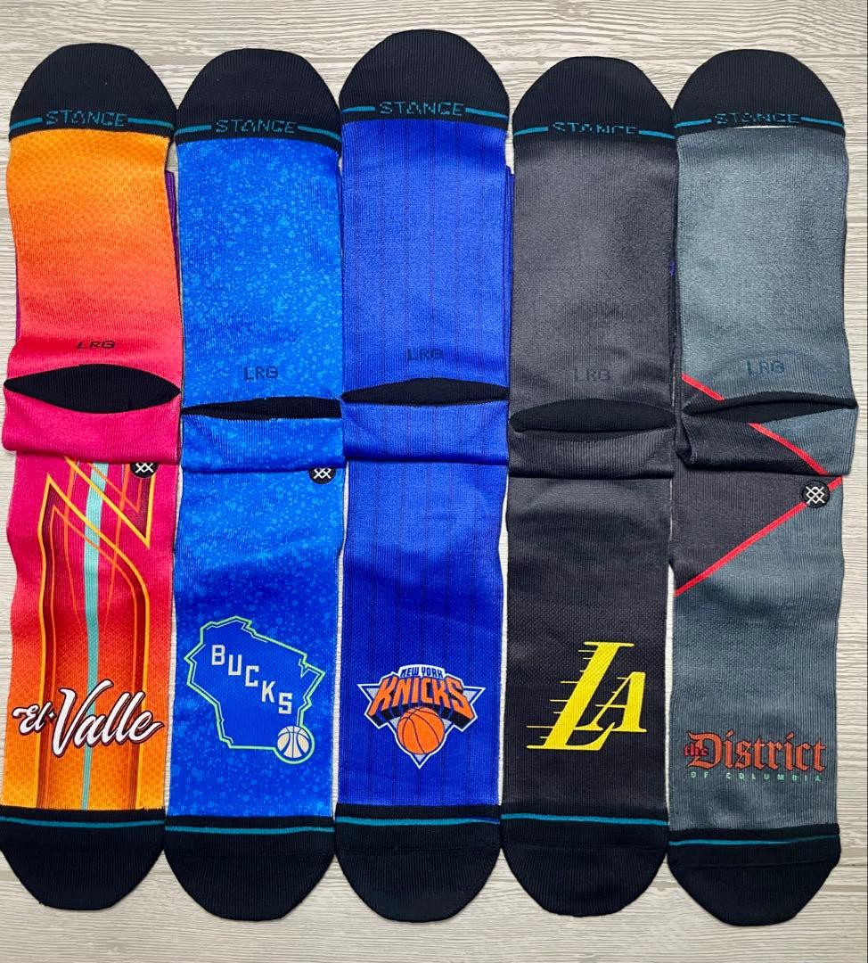 STANCE NBA チームソックス 5足セット L/XL