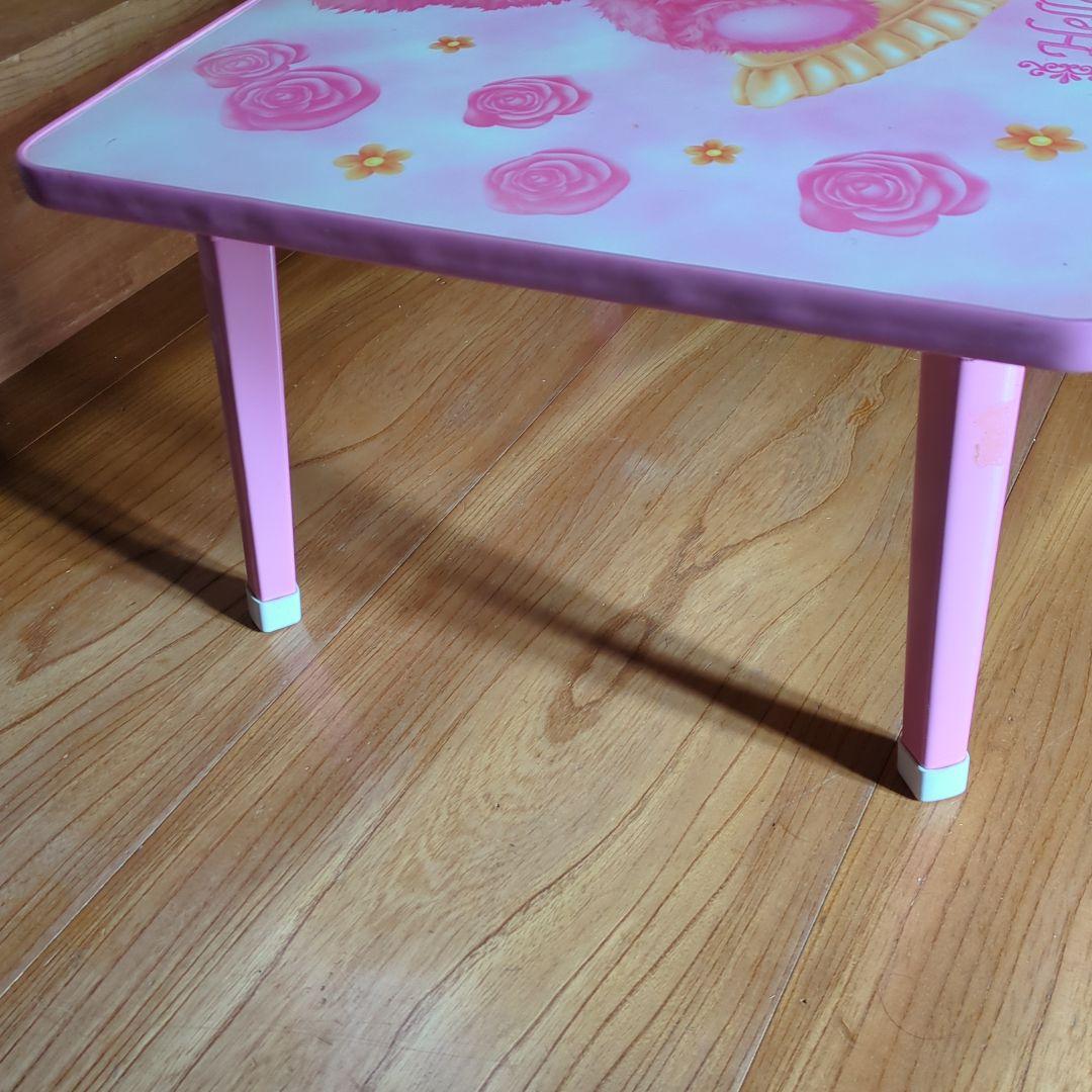 レア　ハローキティ　折りたたみテーブル　テディベア柄