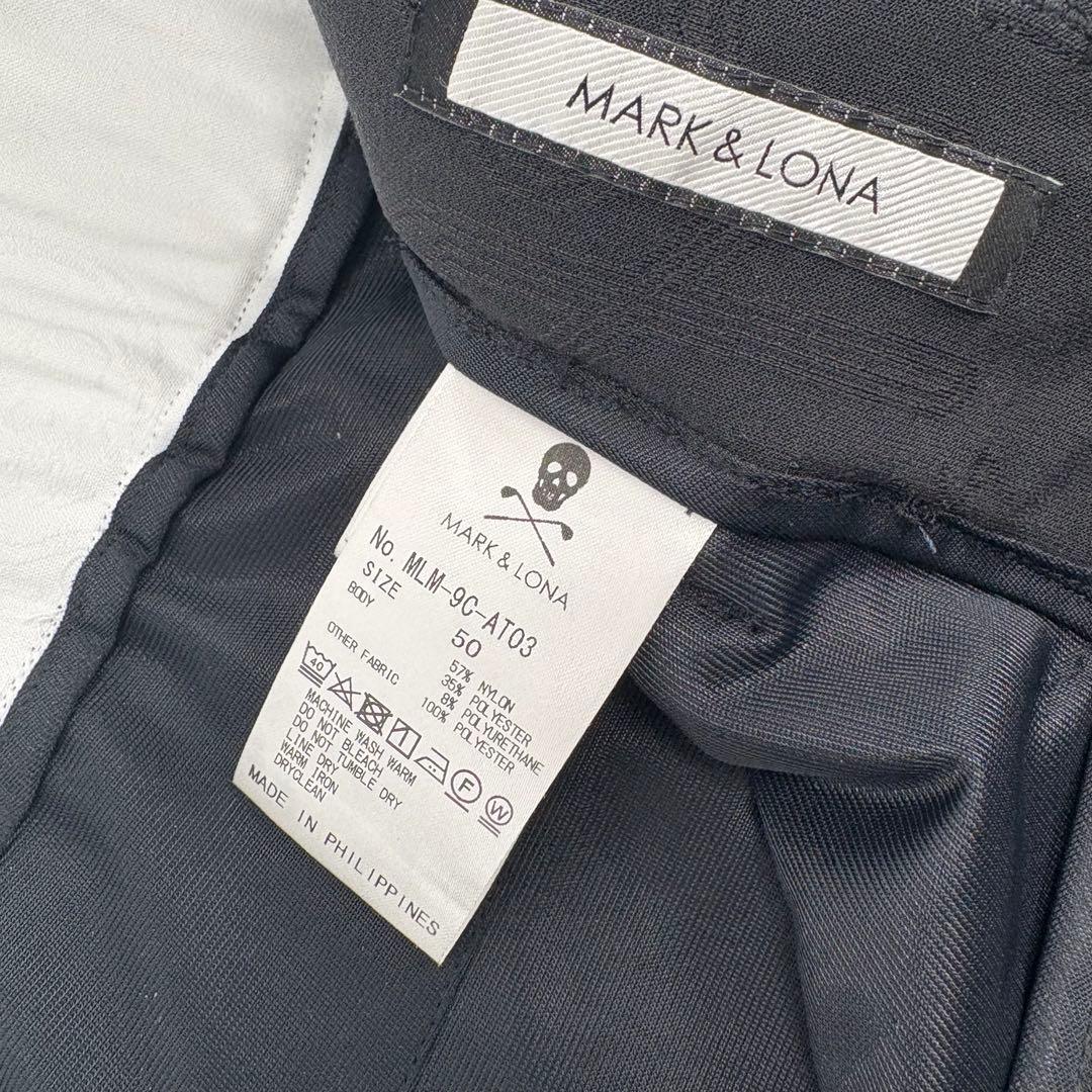 美品　MARK&LONA マークアンドロナ ゴルフパンツ 50(XL) 黒742