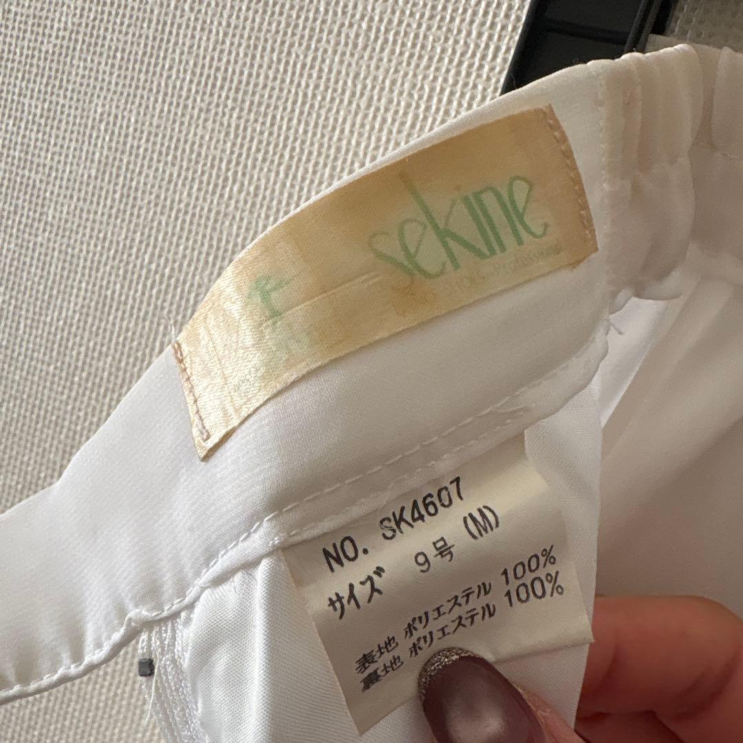 【used】社交ダンス老舗メーカーSekine製ダンスウェアスカートWhite