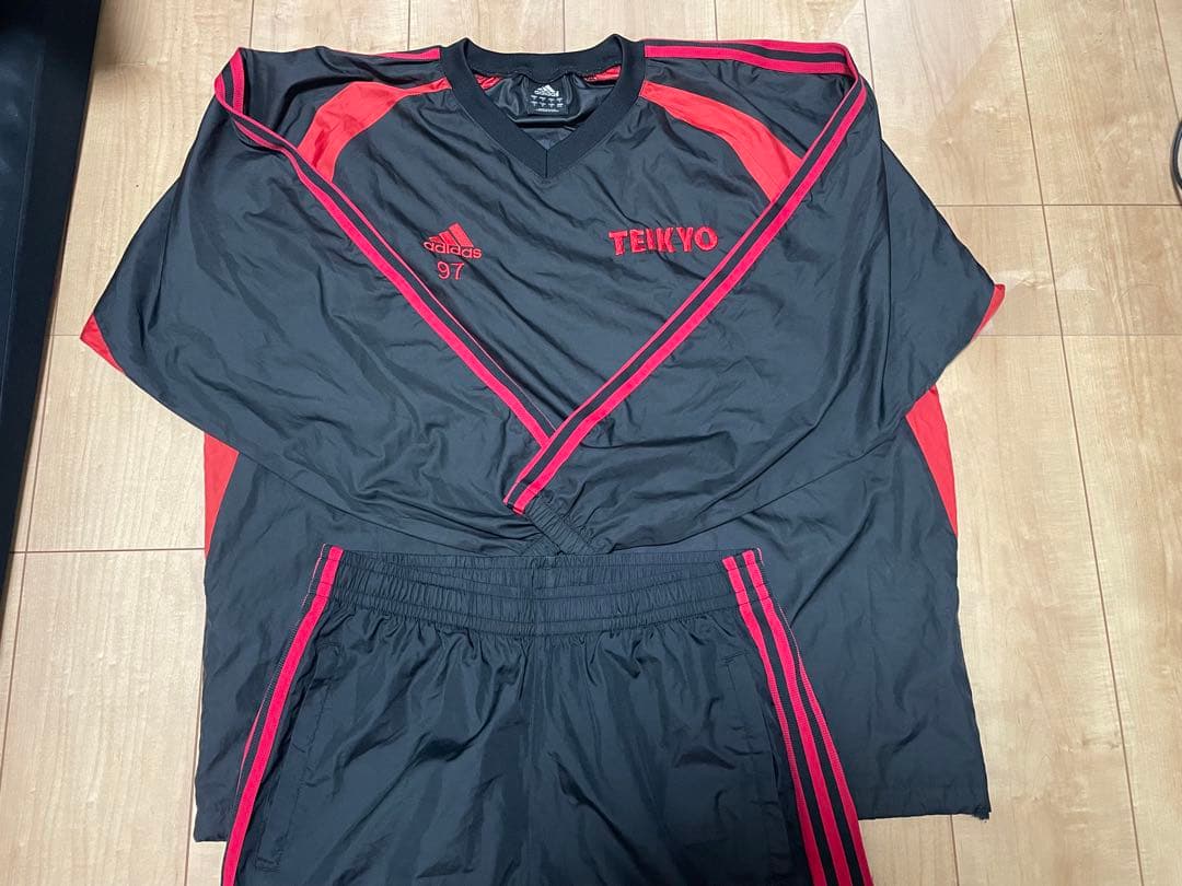 帝京第三高校 ジャージ上下XLセット ピステ不揃いLセット adidas