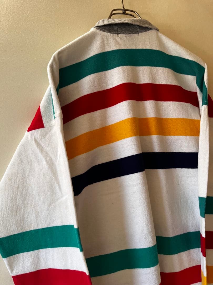 M*A様 No.5365 USA製 ラガーシャツ太ボーダー マルチカラー ヴィン