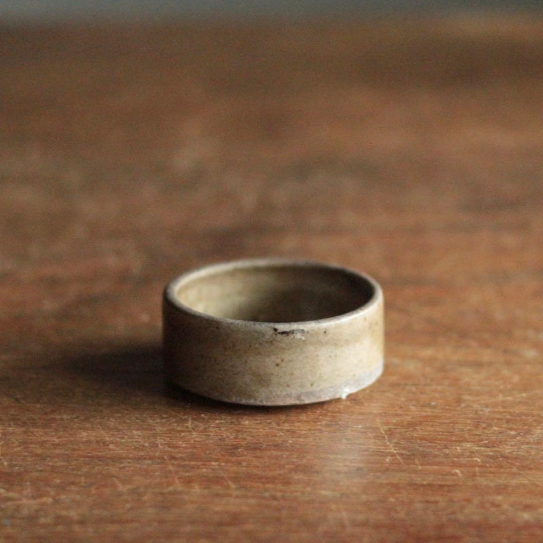 瀬戸灰釉 半筒 盃 酒器 ぐい呑み 古美術 古道具 アンティーク